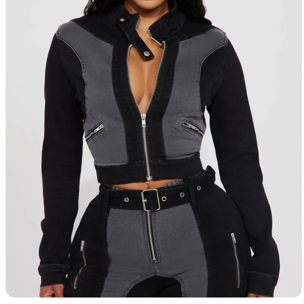 Off To The Races Denim Moto Jacket